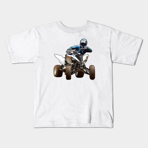 ATV Raptor Illustration Kids T-Shirt by KAM Std